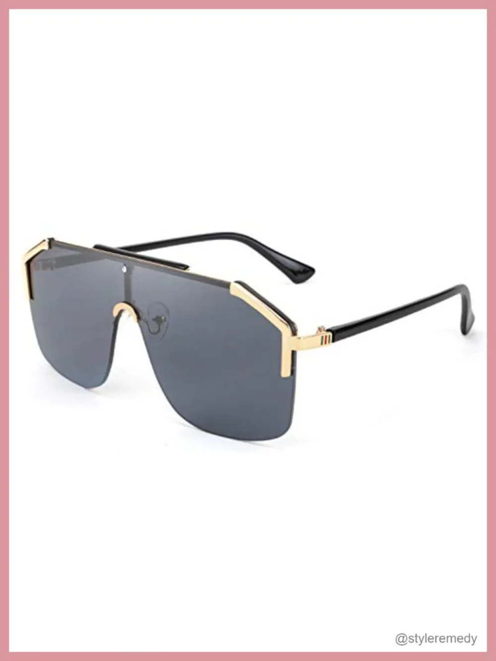 Classic Siamese One Piece Oversized Sunglasses for Women Men